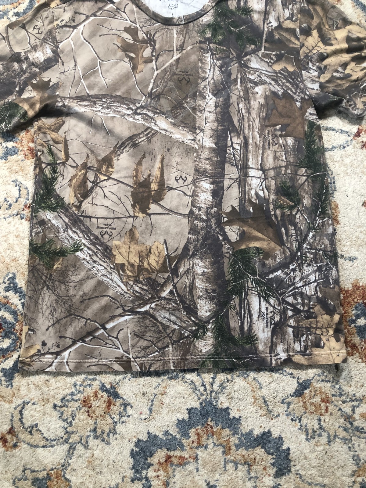 Fox Shirt Mens Large Camo Realtree Short Sleeve Crewneck Outdoor Hunting Tee gallery