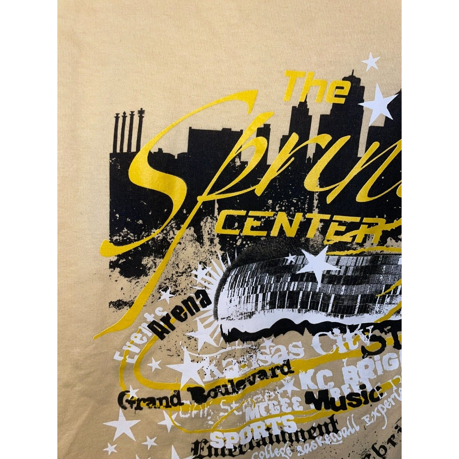 Vintage The Sprint Center Shirt Events Arena Music Sports Yellow Tee Y2K S Small gallery