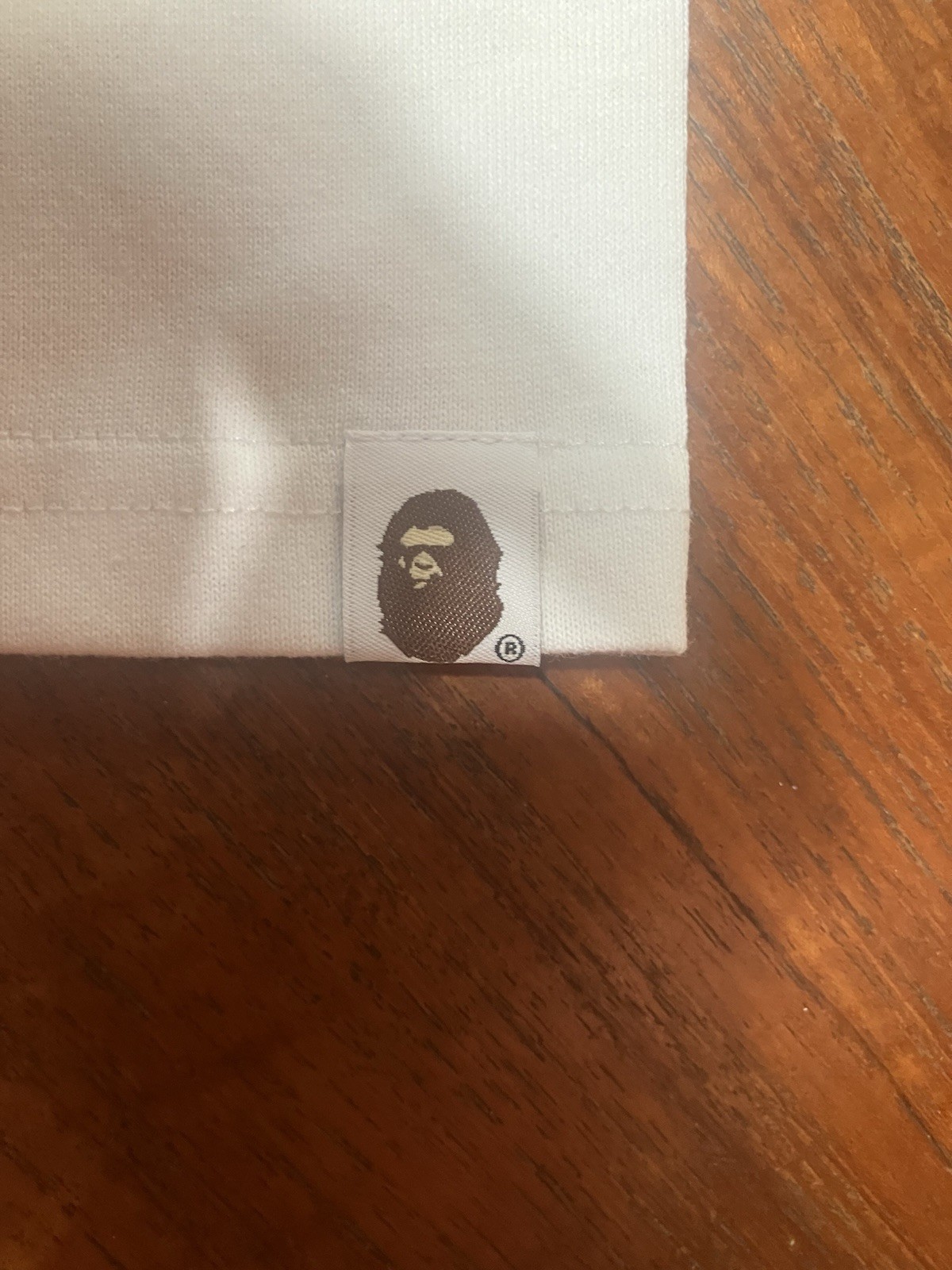 A Bathing Ape BAPE White Ape Head Graphic Logo Crew Neck T-Shirt Men's M gallery