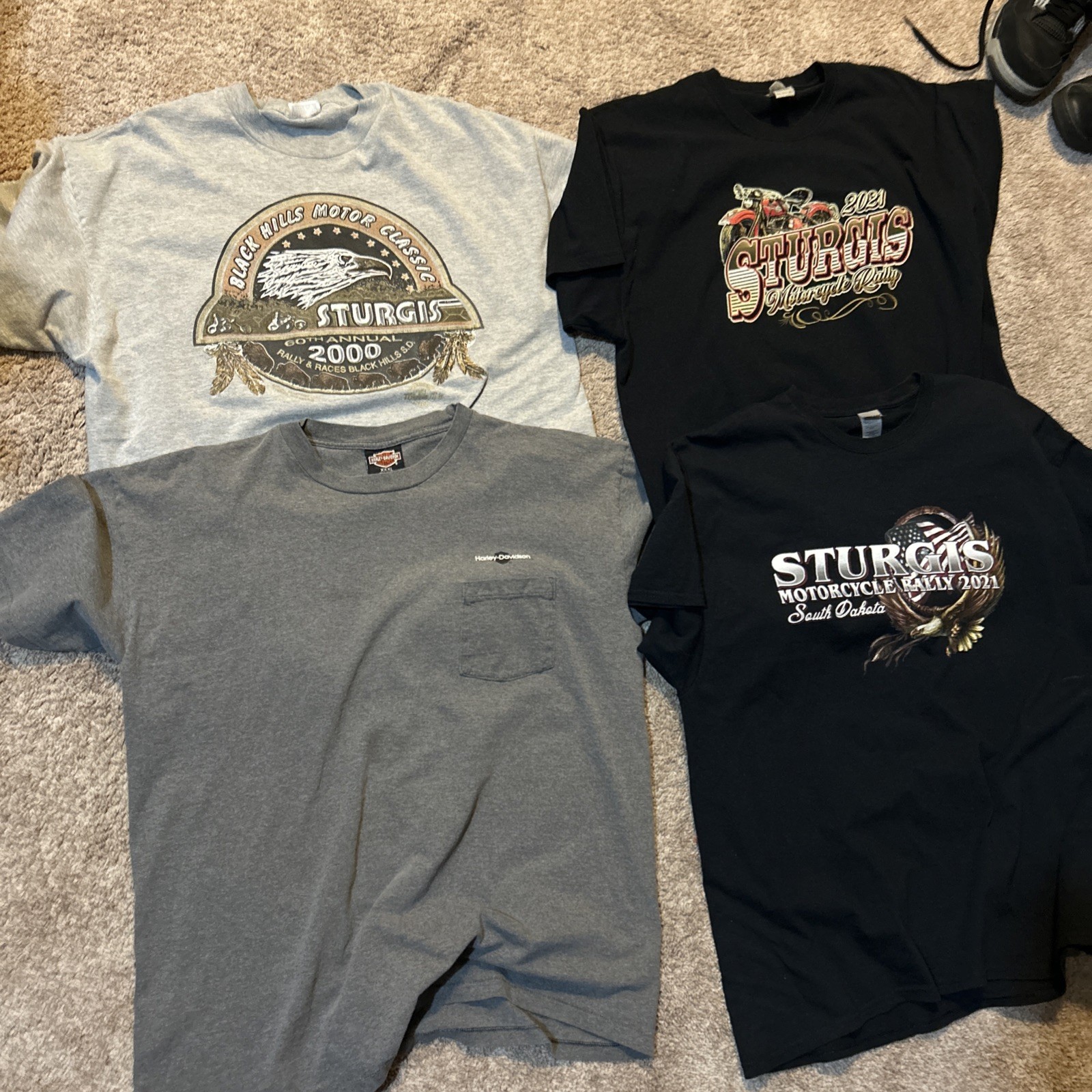 Sturgis Black Hills Rally 2000 Shirt XXL South Dakota Harley Davidson Lot Of 4 gallery