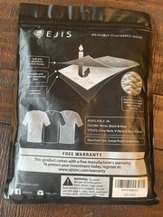 New!!! EJIS Men’s V-neck Undershirt, Sweatproof, Black, Size XXL