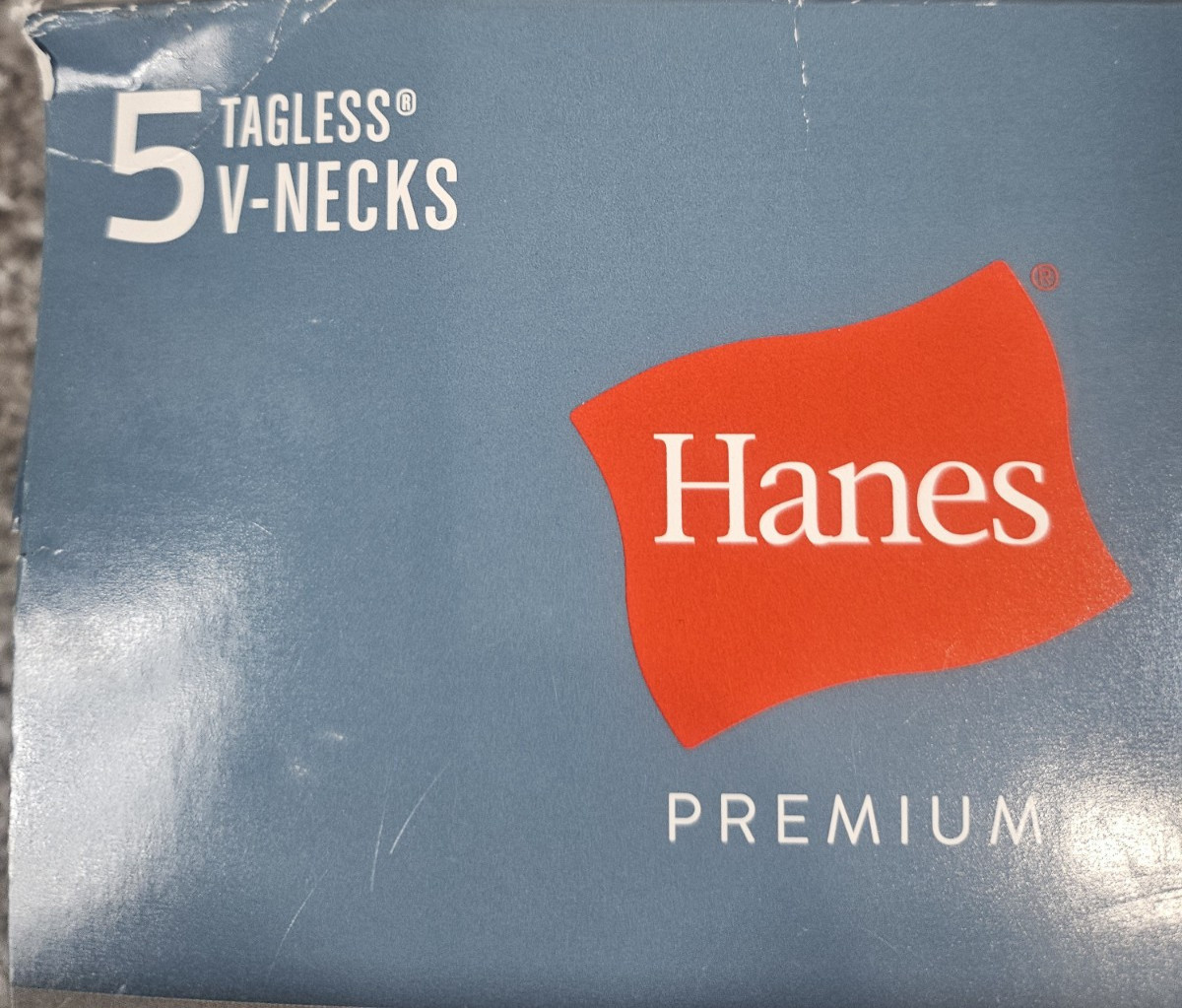 Men's V Neck T Shirts S 34-36 Hanes Premium Classic Fit 5 Pk Ring-Spun Cotton gallery