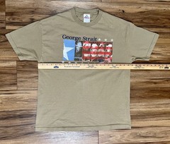 VTG George Strait An American Original Double Sided Beige Tan Tshirt Sz XL