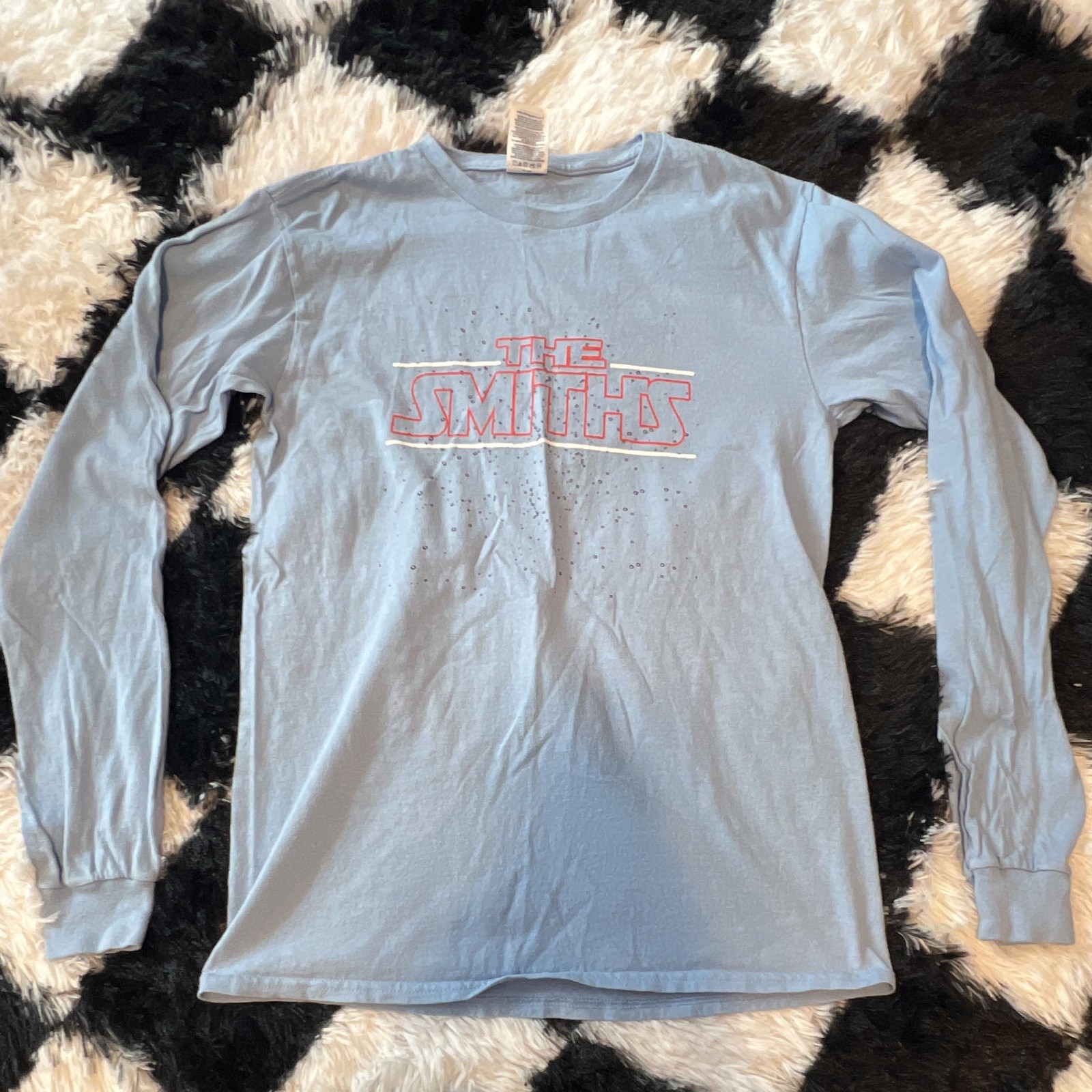 Delta Pro Weight The Smiths Graphic Logo Blue Crew Neck Long Sleeve T-Shirt S