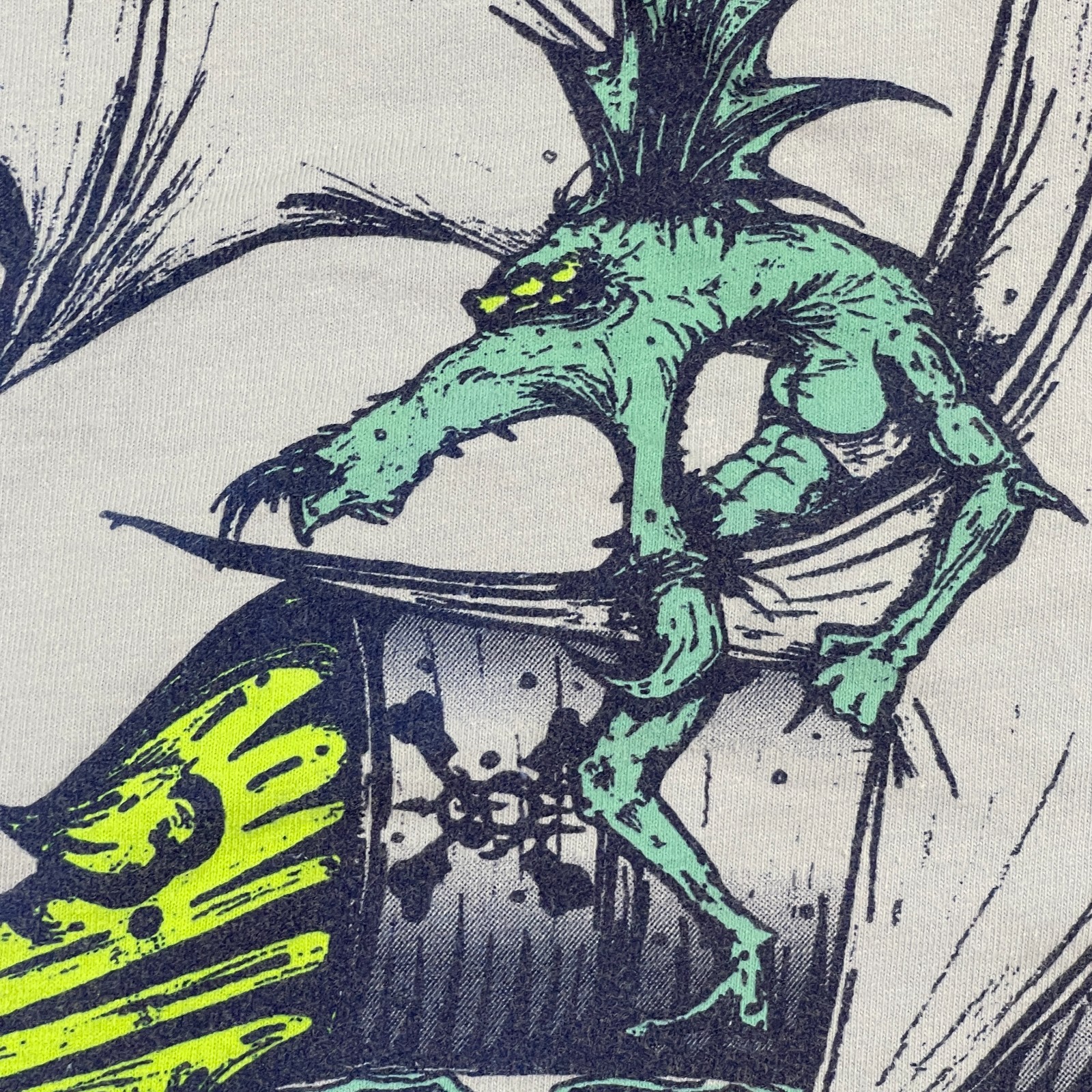 Vintage 90s SICO Toxic Sea Monster Surf Surfer Shirt XL 23x27 Blue gallery