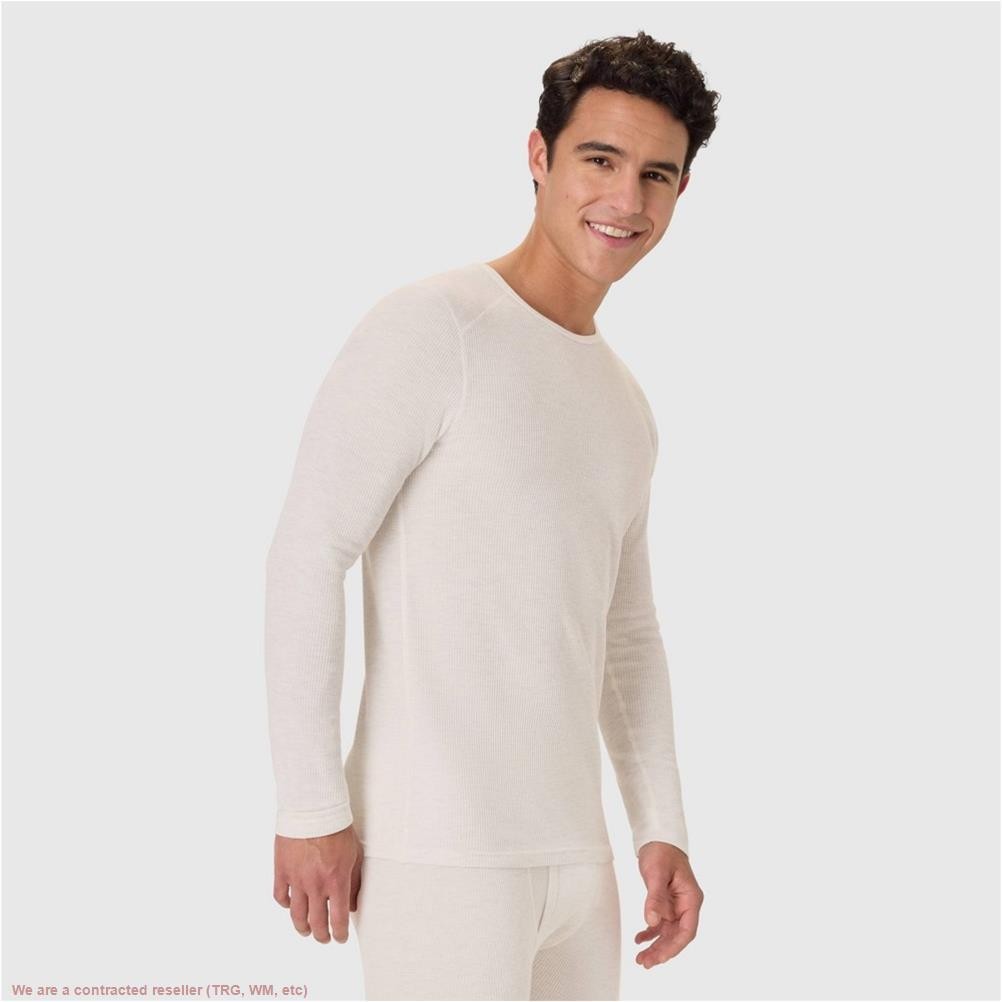 Hanes Men's Thermal Long Sleeve Waffle Knit Shirt - Oatmeal L *SEE DEAL!!!* gallery
