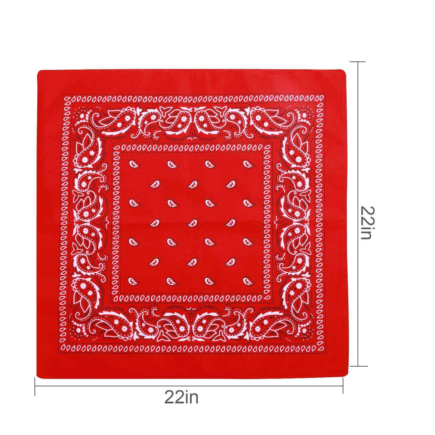 16 Pcs Bandanas Multi-Purpose Bandanas Paisley Cowboy Polyester Headbands 22x22 gallery