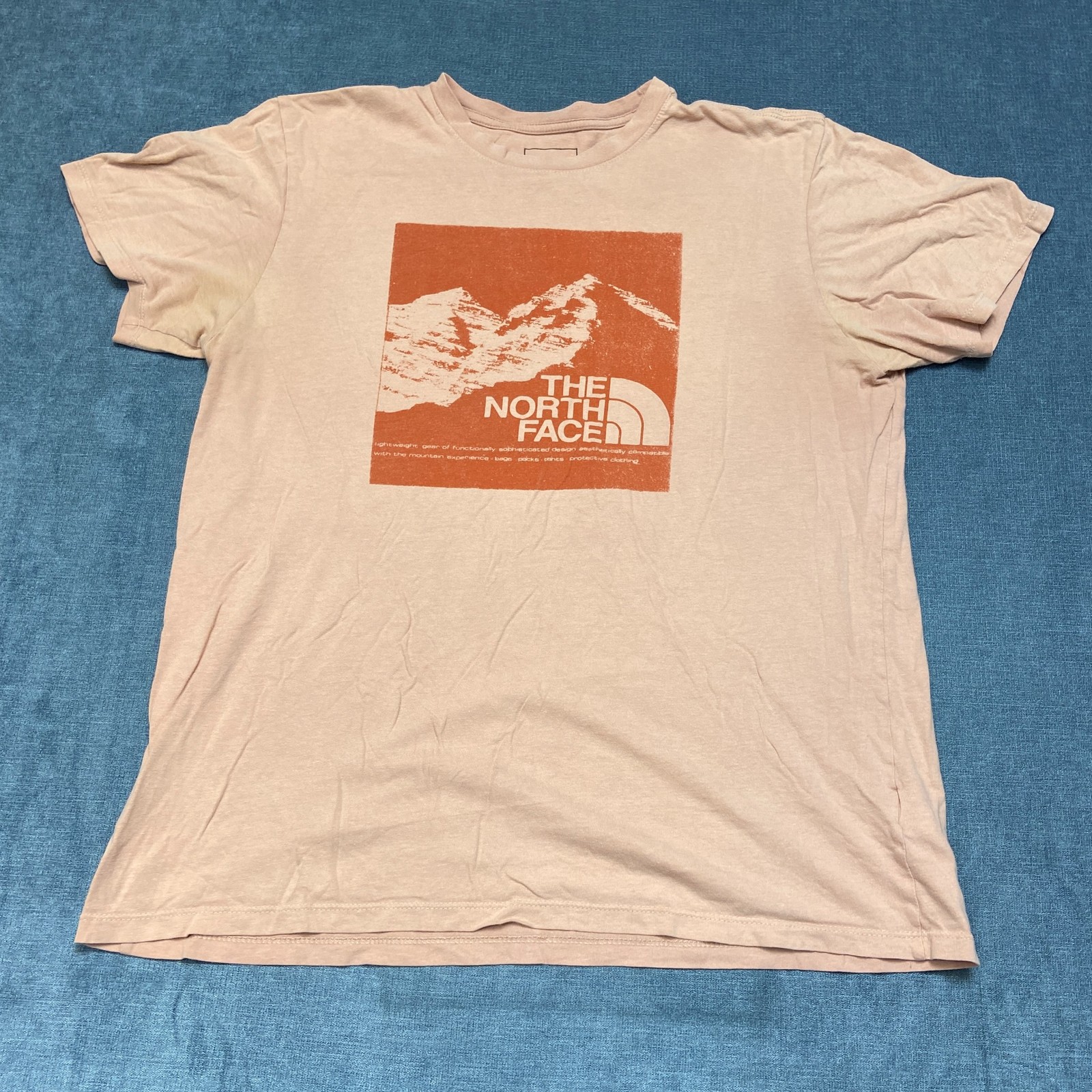 The North Face T-Shirt Mens Large Light Peach Half Dome Graphic Cotton Travel gallery