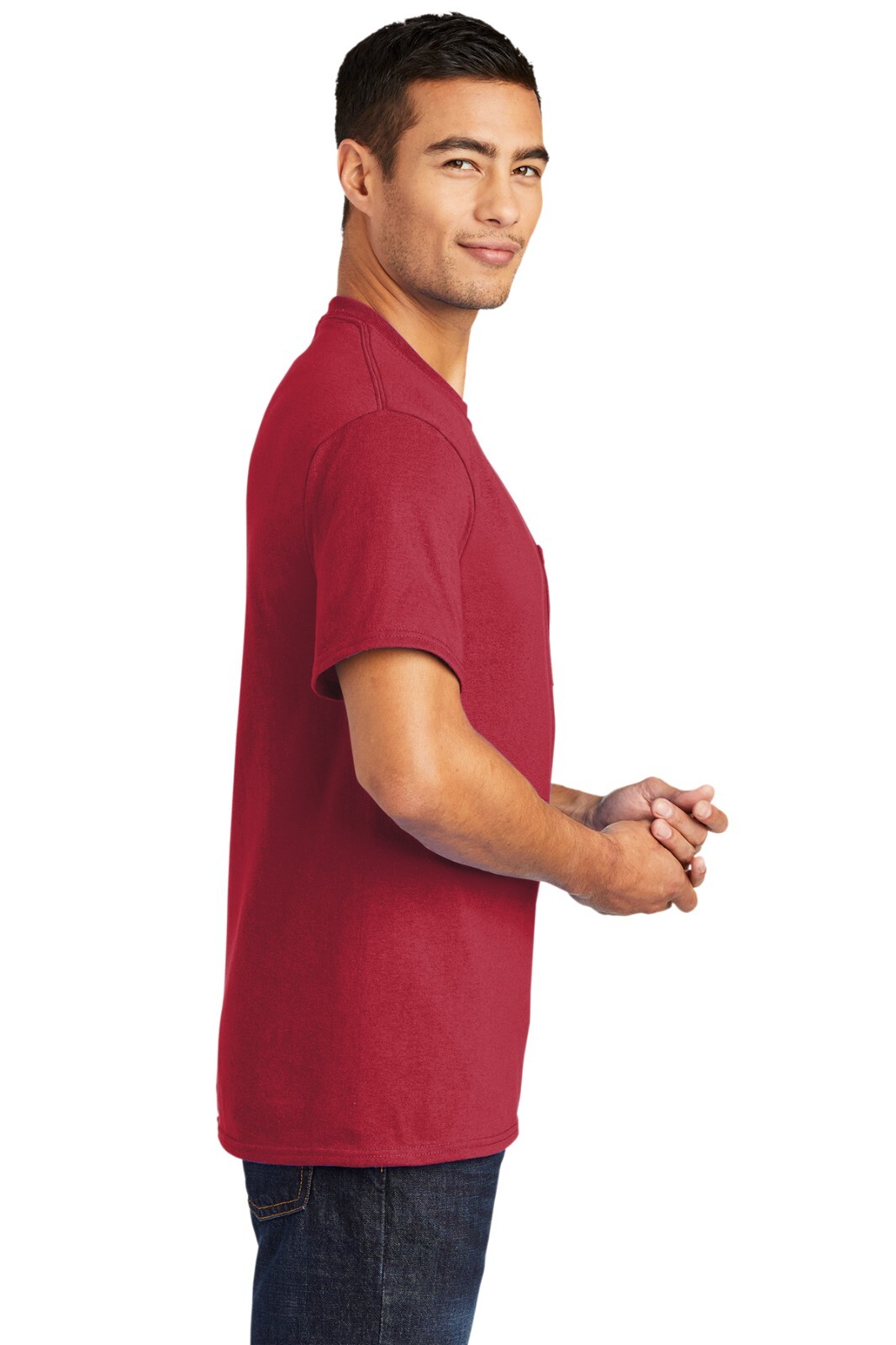 Port & Company PC55PT Mens Big & Tall Short Sleeve Core Blend Pocket T-Shirt gallery
