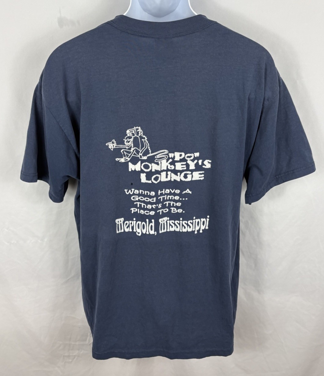 Vintage Po Monkeys Lounge Juke Joint Mississippi T-Shirt Size XL Distressed