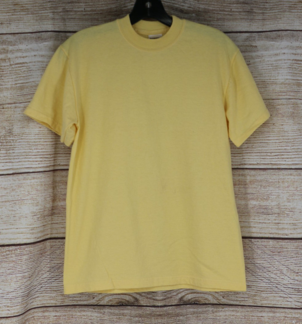 Jerzees Adult Size Small Pullover Crewneck Heavyweight T-Shirt Pale Yellow gallery