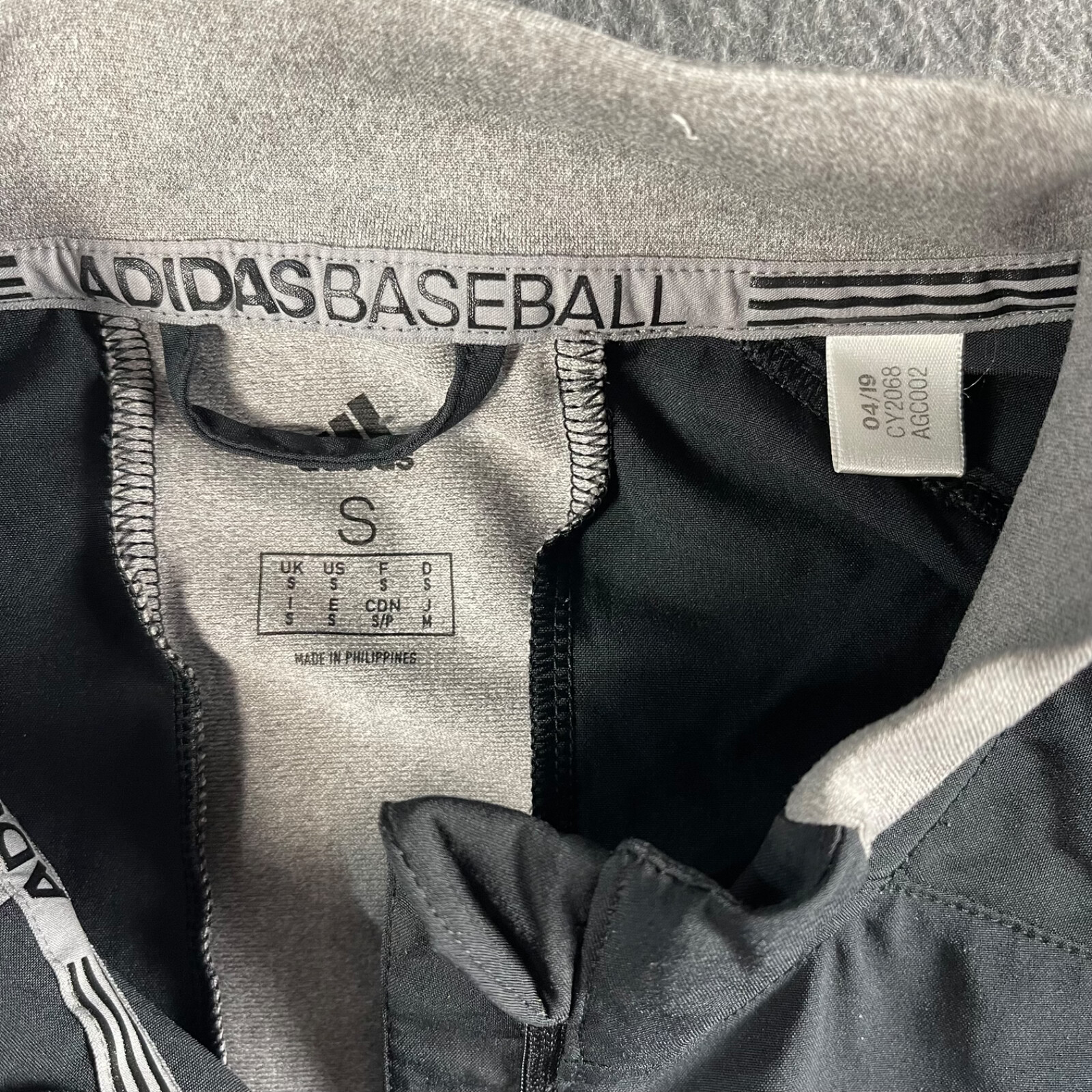 Adidas 1/4 Zip Convertible Baseball Windbreaker Mens Small Black Ohio Valley Con gallery