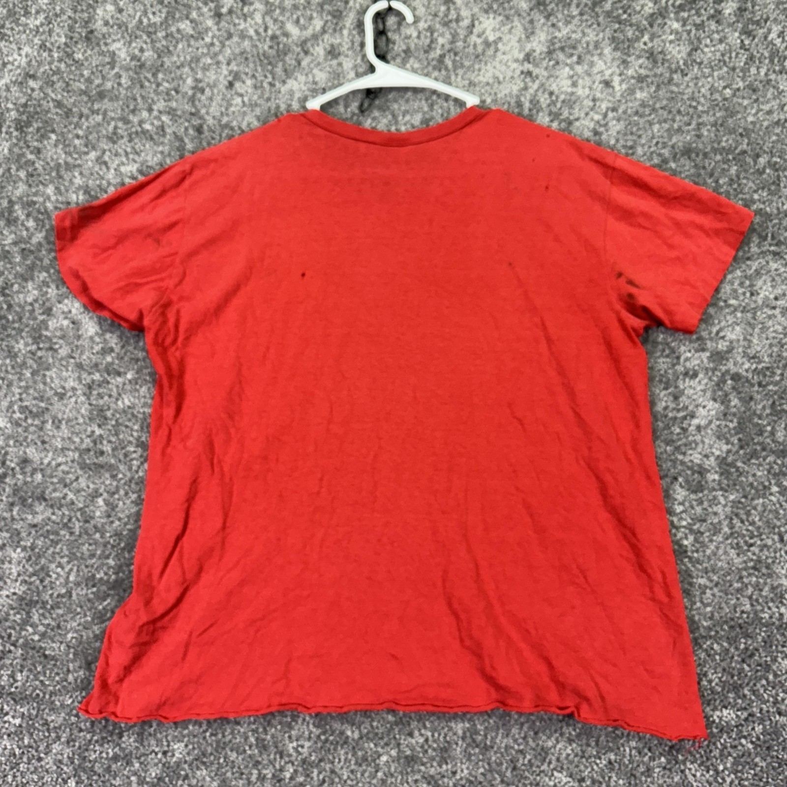 Vintage Stedman Shirt Mens Large Red Blank Distressed Tee USA Casual Workwear gallery