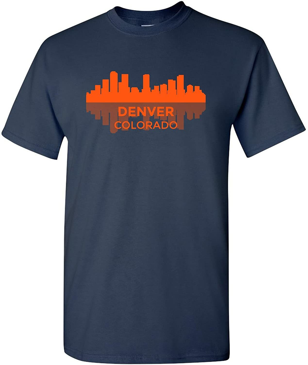 Denver Colorado Skyline - Classic City Sports Team T Shirt - Navy gallery
