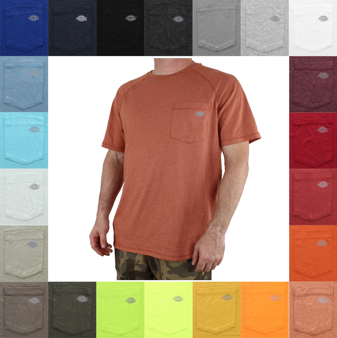 Dickies Men's Cooling Temp-iQ T-Shirt Performance Big & Tall Raglan Short Sleeve gallery