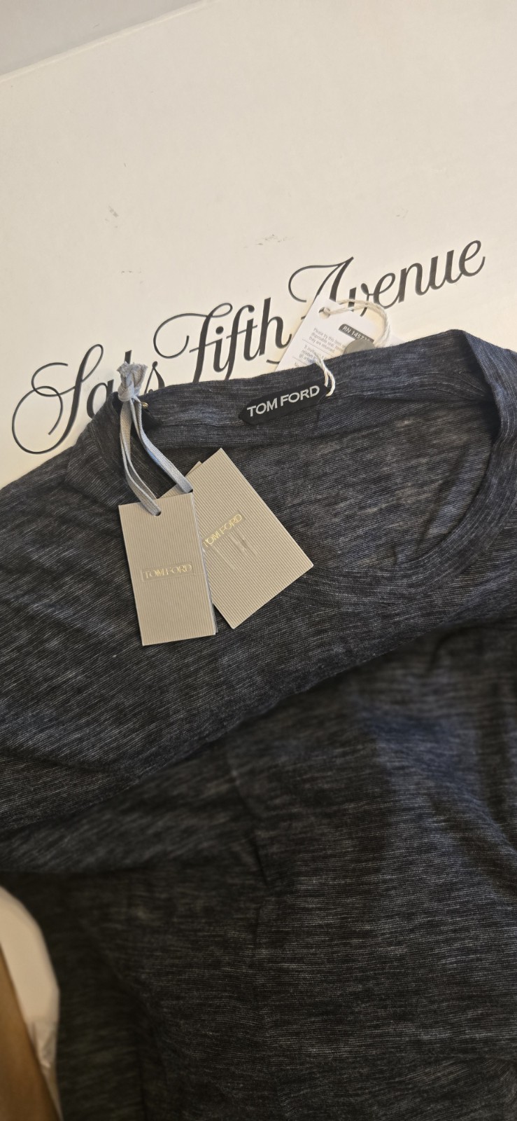$700 New Men Tom Ford Black T-Shirt 44 US 54 EU Limited Edition Authentic Italy gallery