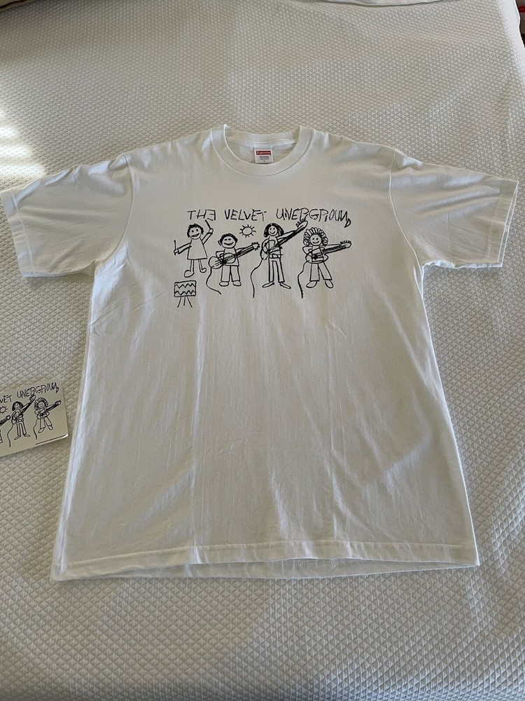 Supreme The Velvet Underground Drawing Tee White Large 2019 100% Authentic New