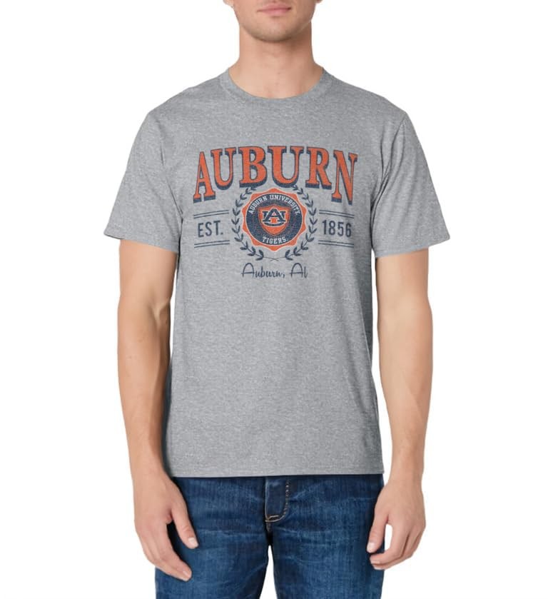 Elite Authentics Auburn Tigers Seal Vintage Gray Officially Licensed T-Shirt gallery