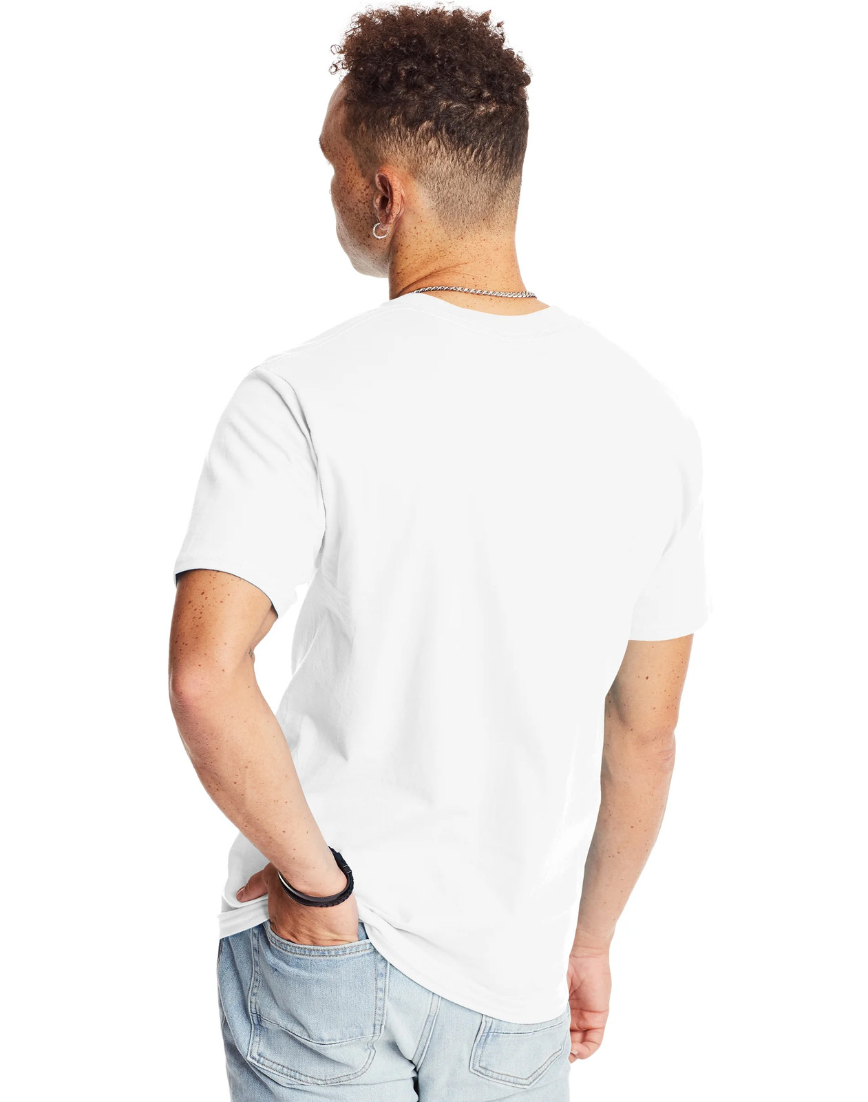 Hanes T-Shirt 2-Pack Men's Beefy Short Sleeve Crewneck Ring Spun Cotton S-5XL gallery