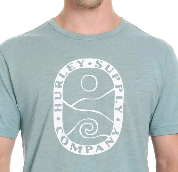 Hurley Men’s 2-Pack Graphic Logo 100% Cotton Knit Classic Fit Crew Tee XL Blue! gallery