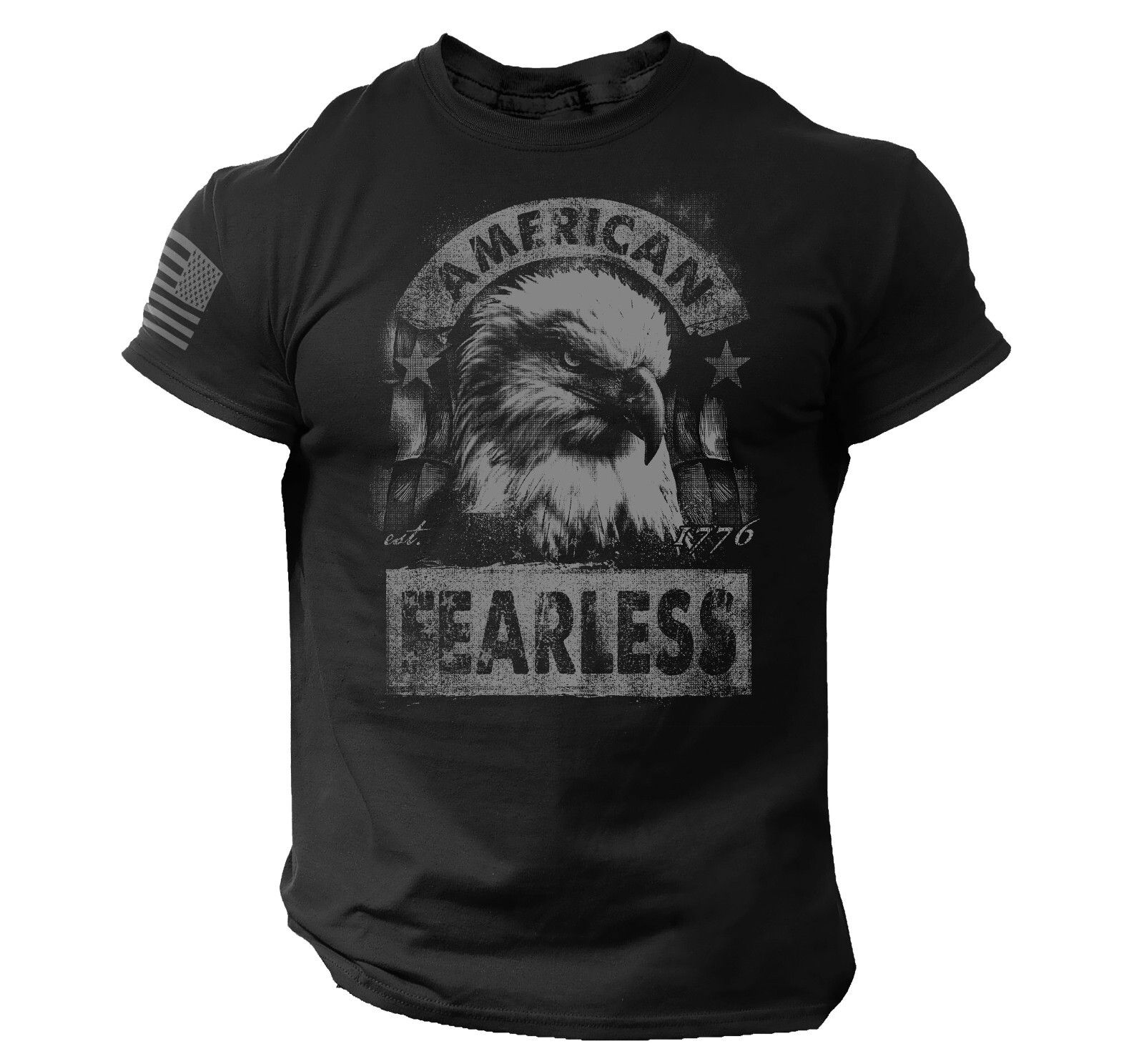 USA Patriotic Shirt American Fearless Eagle Vintage T-Shirt