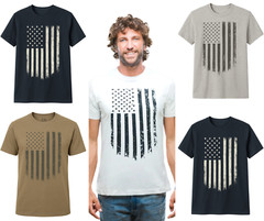USA Distressed American Flag Vintage 4th of July US Flag Patriotic T Shirt S-XL