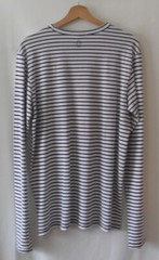 10 DAYS Humans – Long Sleeve Striped Cotton T-Shirt Blue White S/M = 44/46