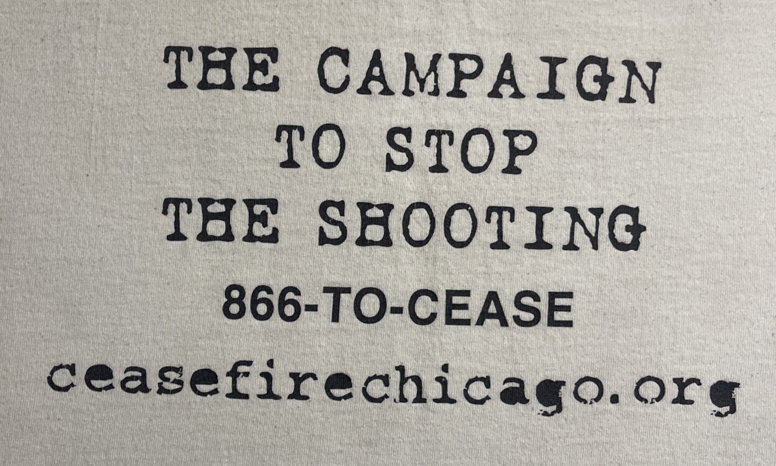 VTG Y2K Cease Fire Chicago Stop The Shooting Gun Violence T-Shirt size ADULT XL gallery