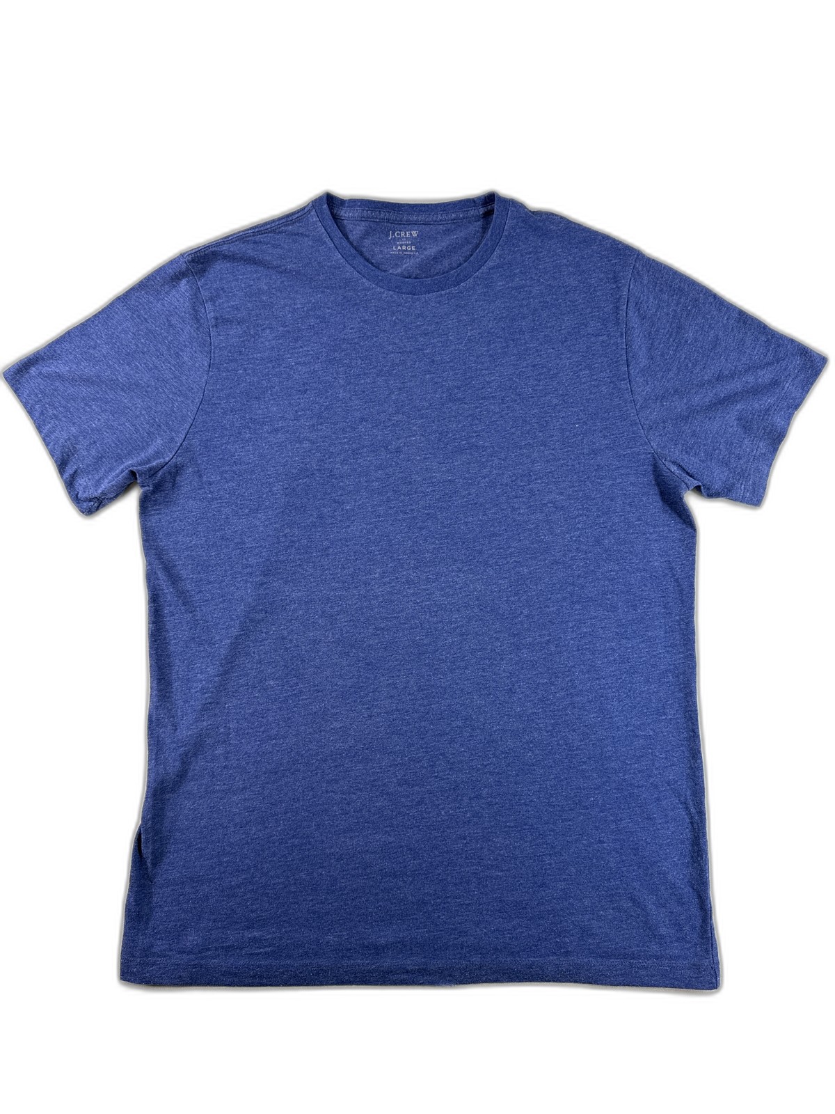 J.Crew Tee Mens Large Blue Cotton Crewneck Short Sleeve Solid Regular Fit Preppy gallery