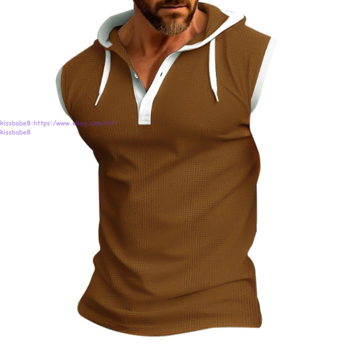 Men's Fashion Athletic Hoodies Short Sleeve Fit Workout Gym Tops Casual T-shirt gallery