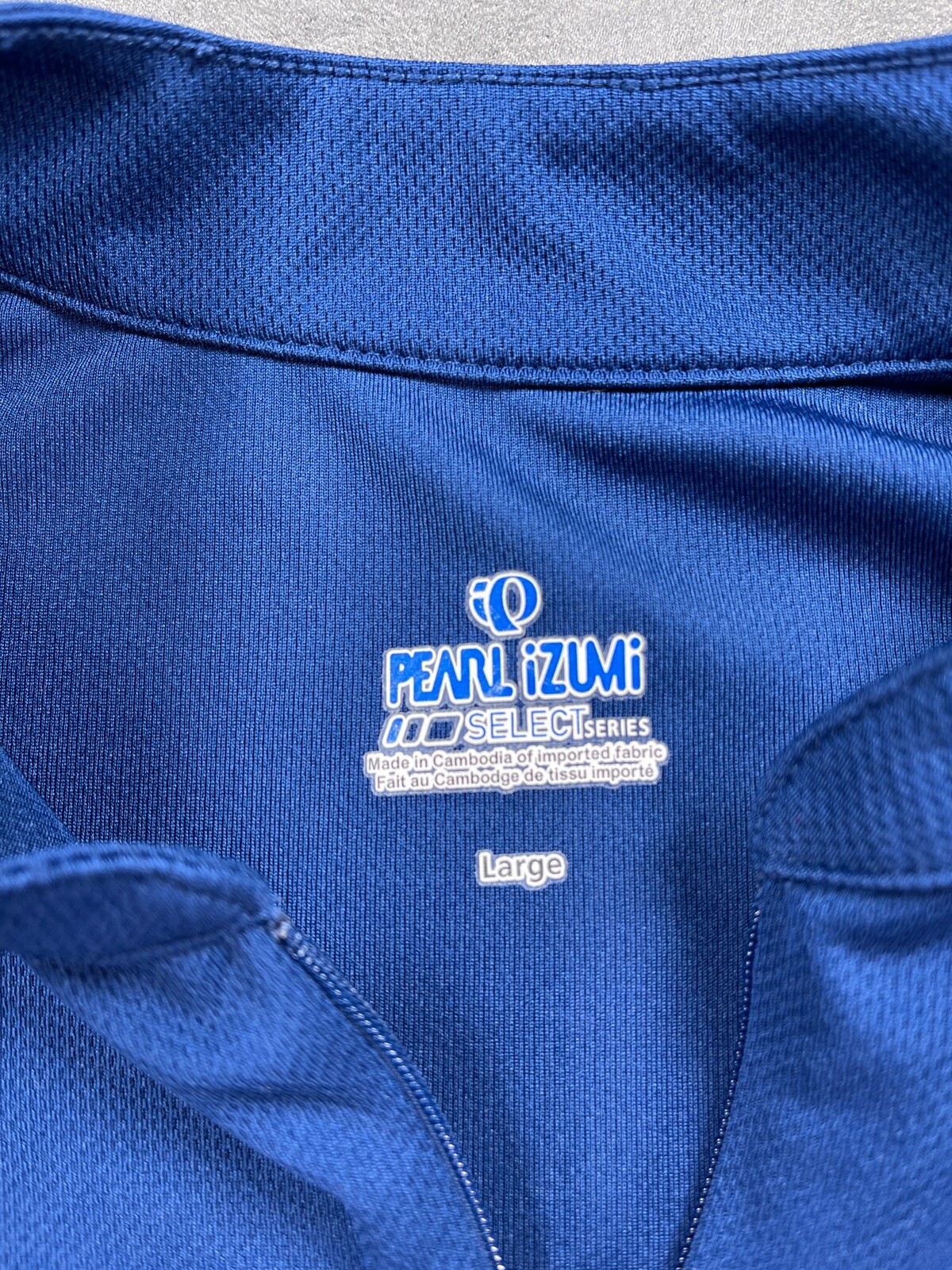 Pearl iZumi Select Series Bike Cyclist Jersey Blue Large Shirt 3 Back Pockets gallery
