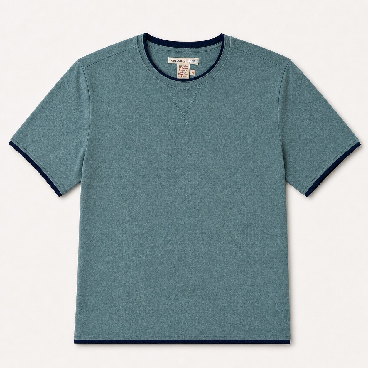 Carbon2Cobalt Men’s Tee Teal Short Sleeve Cotton Stretch Size M gallery