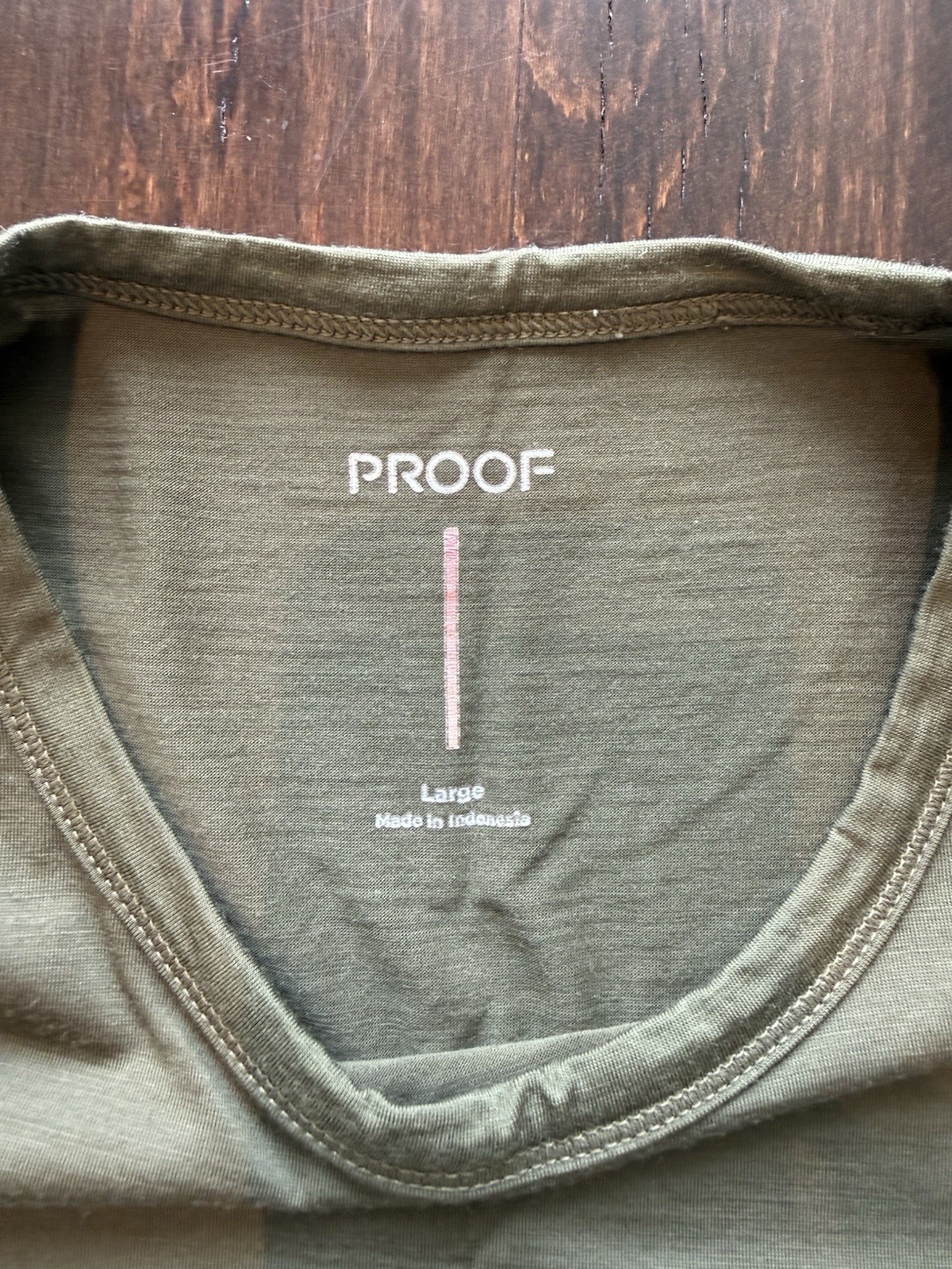Huckberry Proof Men’s 72-Hour Merino Wool Pocket T-Shirt (Dark Olive / Size L) gallery