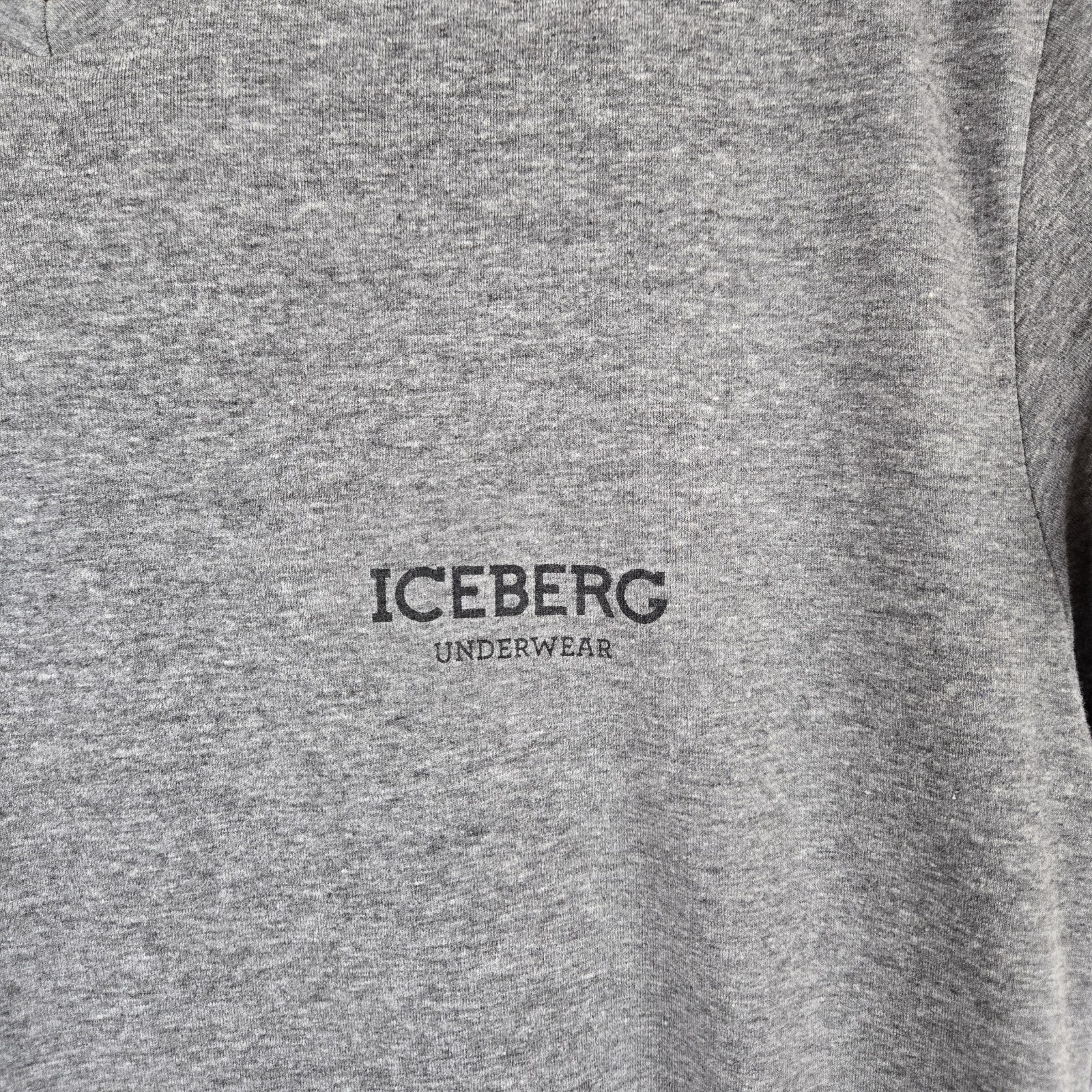 Iceberg Tshirt Mens Small Gray V-neck Lounge Casual Cotton gallery