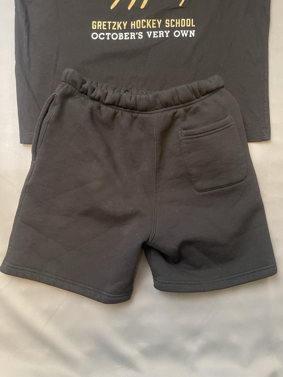 OVO x Wayne Gretzky Hockey School Collab Exclusive Black Shirt & Shorts Drake gallery