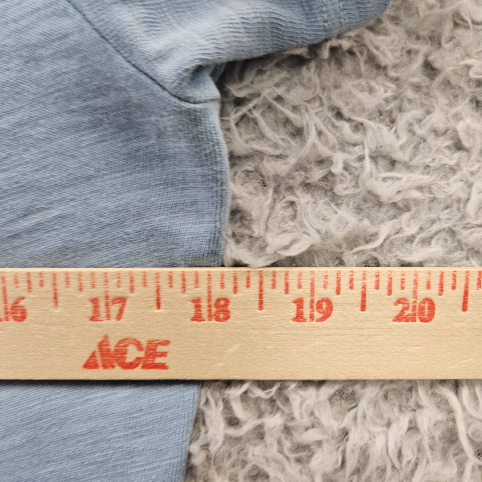 AMERICAN GIANT T Shirt Medium Slub Cotton Made in USA Sky Blue gallery