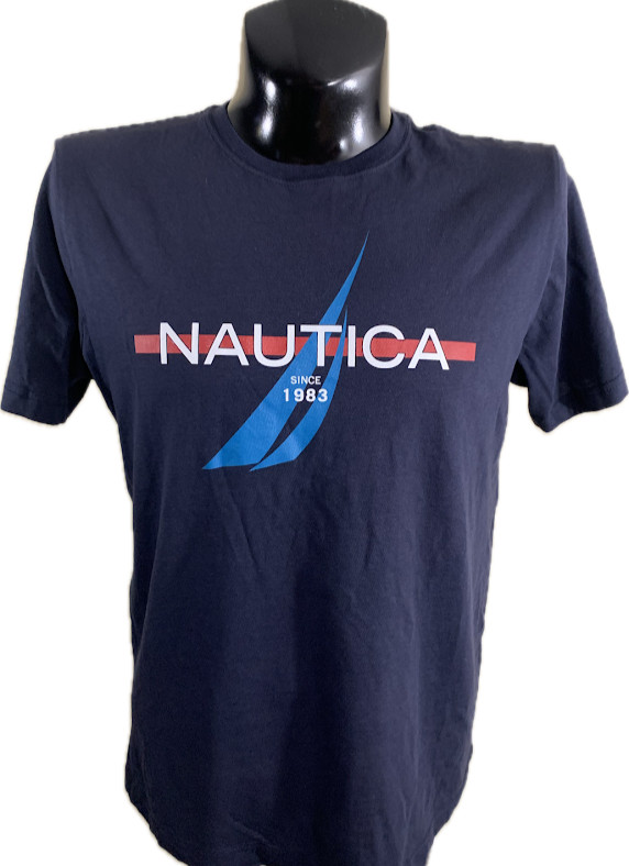 Nautica Mens T Shirt Size M New With Tags Blue Graphic Since 1983 Cotton Tee