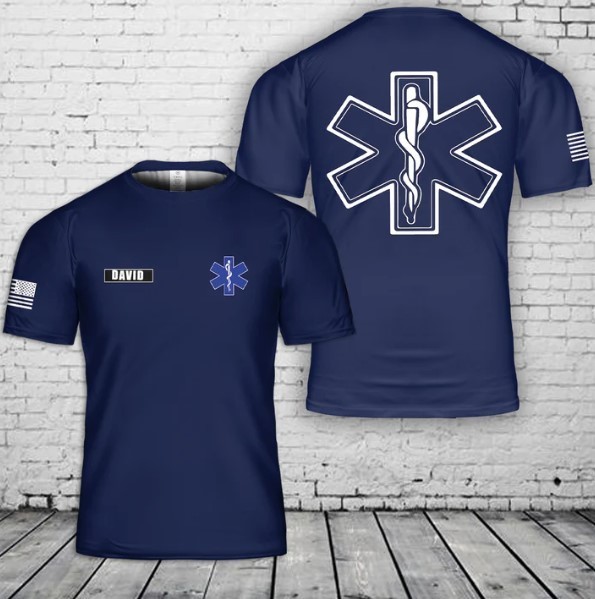 Custom EMS EMT Paramedic T-Shirt 3D