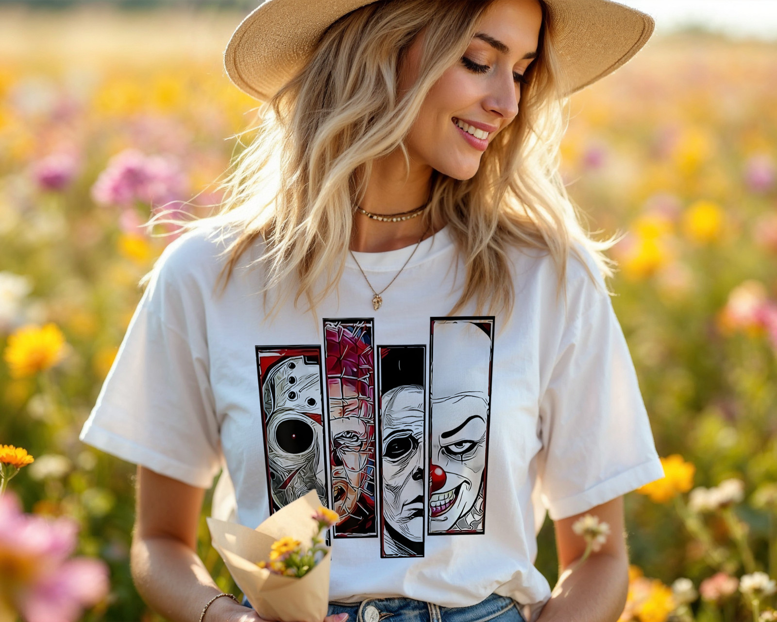 Horror Movie Icons T-Shirt – Scary Villains Graphic Tee | Halloween A242 gallery