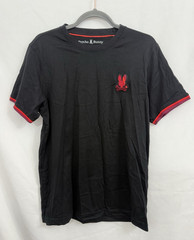 Psycho Bunny Apple Valley Black Red Embroidered T-Shirt Mens Size 5 Medium