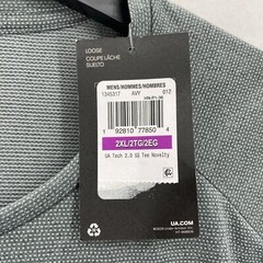Under Armour Tech 2.0 Short Sleeve T-Shirt Mens 2XL Loose Fit Gray Casual NWT