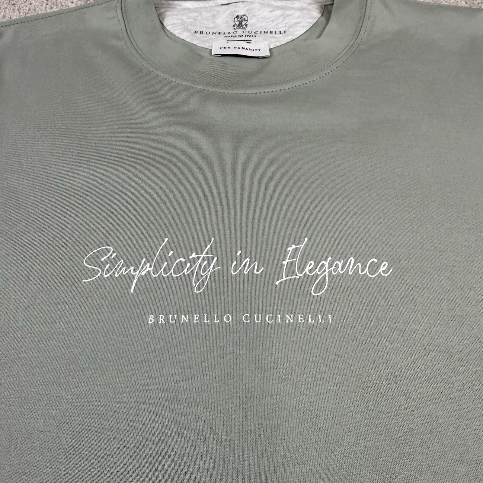 Brunello Cucinelli For Humanity Slim Fit Logo T Shirt Men’s Sz XS NWOT Italy gallery