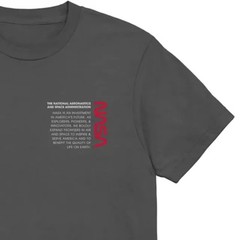 Men’s Big & Tall NASA Mission Statement Crew Neck Short Sleeve Double sided T-Sh