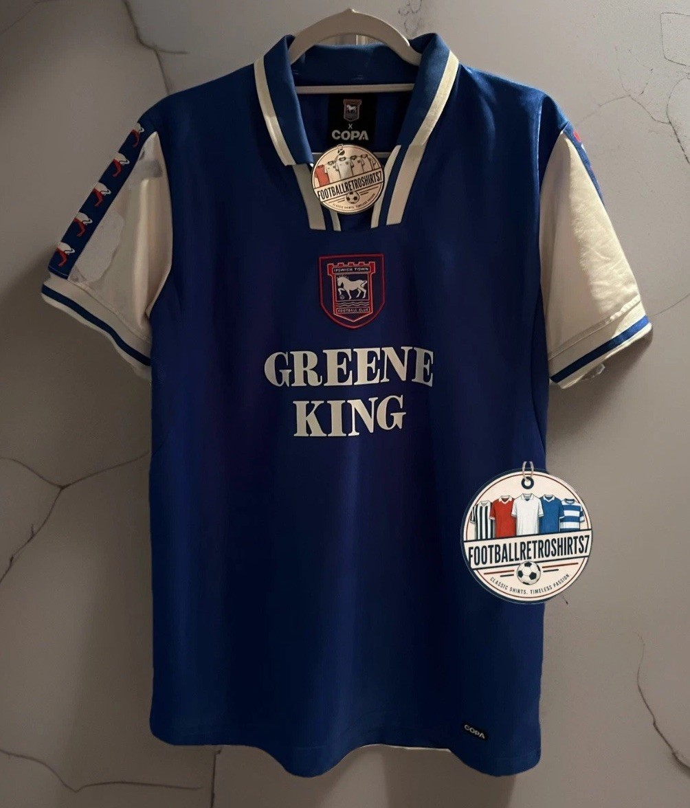 Ipswich Town 1997-99 Home Shirt – Large – Retro COPA X – 9 David Johnson