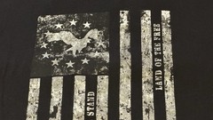 Buckhorn River USA Flag Eagle Graphic Tee Men M Black Crew Neck Cotton BRKS16176