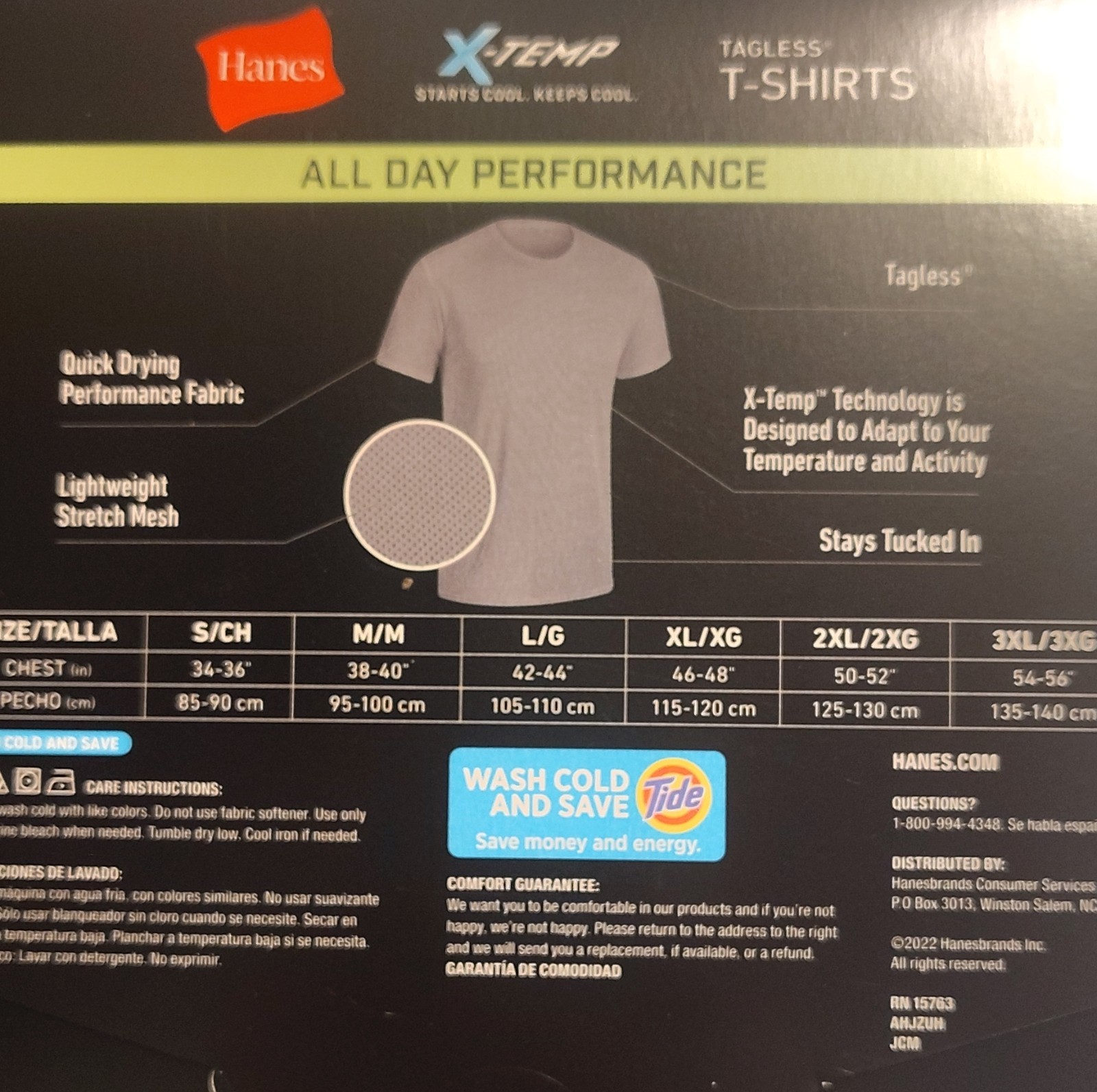 Hanes X-Temp 3XL Gray/Black. Mesh Tagless Quick Dry Stretch Crew Neck Tee 3-Pack gallery
