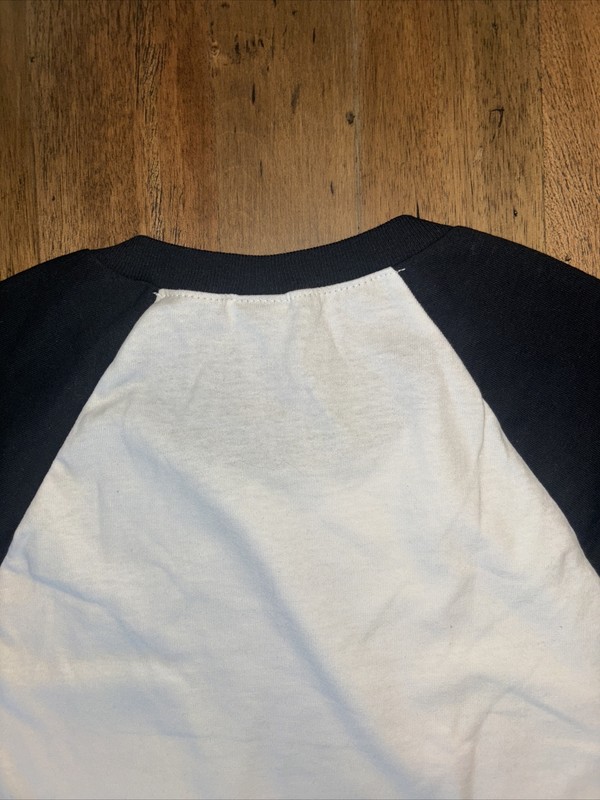 Gildan Medium 5700 Men's Baseball T-Shirt 3/4 Sleeve Raglan Black/White NWT gallery