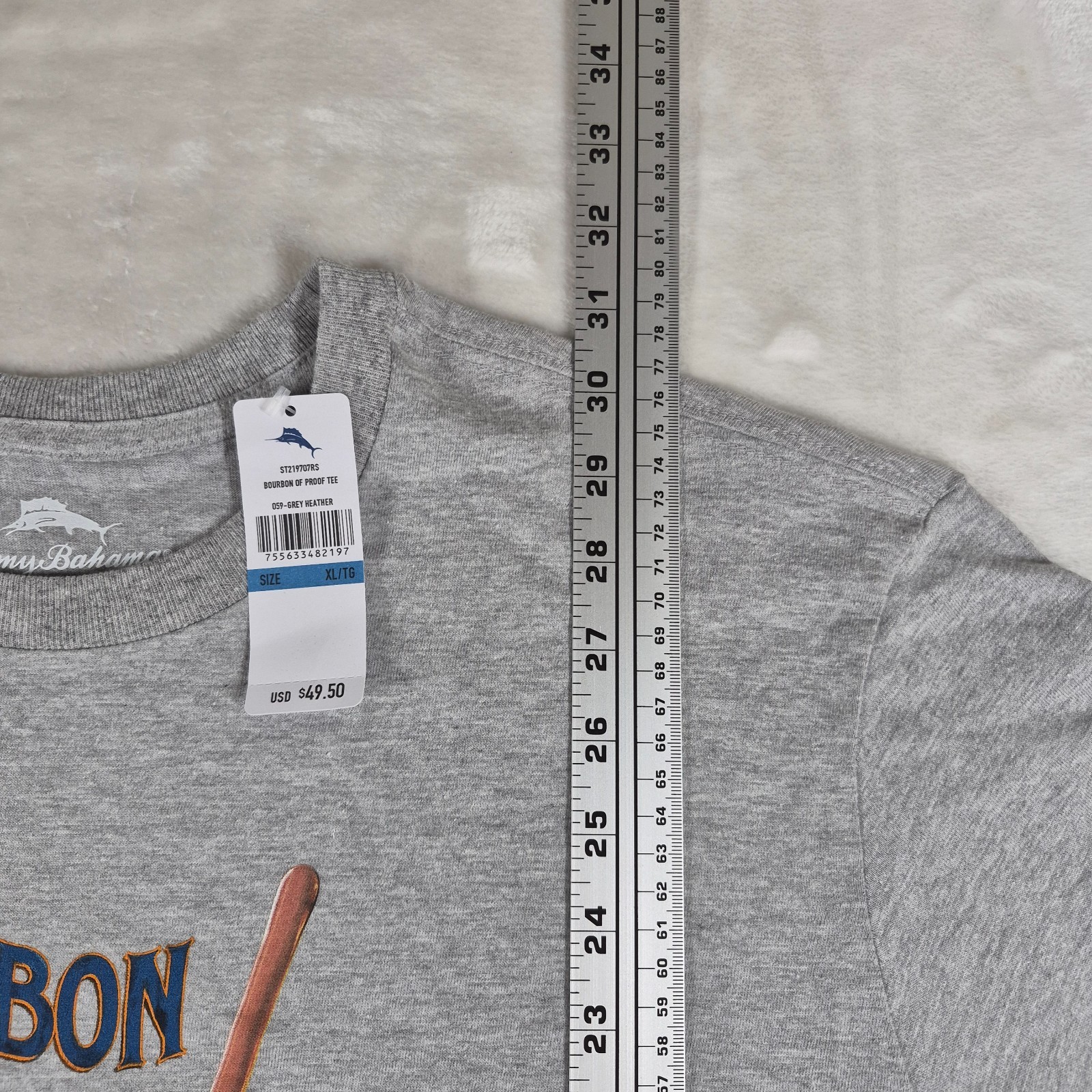 Tommy Bahama Bourbon Of Proof Tee Shirt Men's XL Gray Short Sleeve Casual NWT gallery