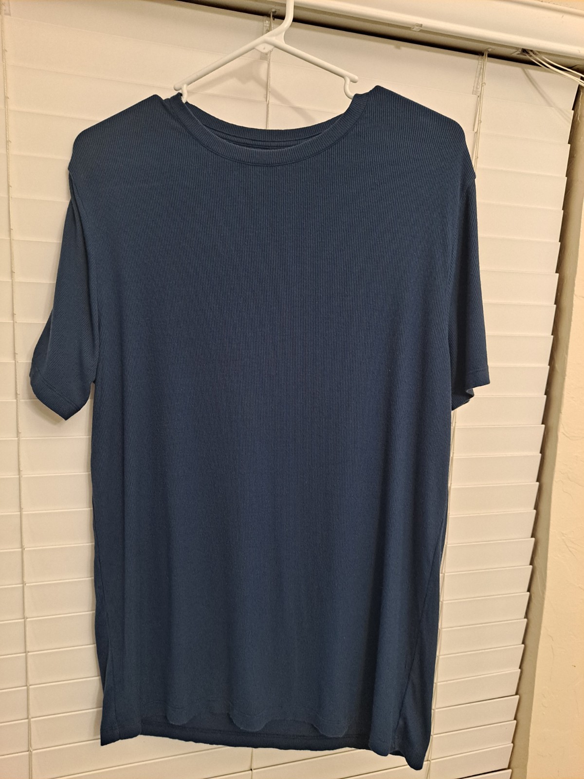 Tommy John Men’s Medium Ribbed Crewneck Tee In Blue Comfort Lounge Basics Casual