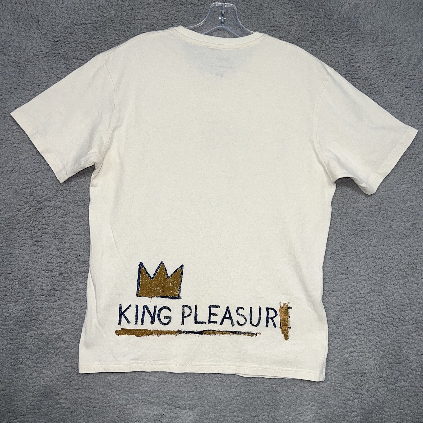 Uniqlo SPRZ NY x Jean-Michel Basquiat T Shirt Men's Sz M Cream King Pleasure Tee gallery